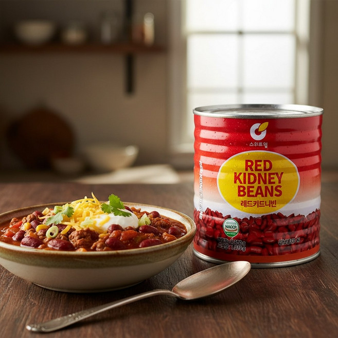 담백한 부드러운 스위트웰 레드 키드니 빈스 강낭콩 샐러드 2.5kg
