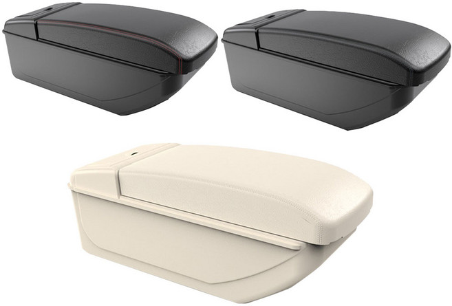 SMN 멀티 차량용 콘솔박스 자동차 암레스트 수납공간 컵홀더, D.블랙스티치, 1개