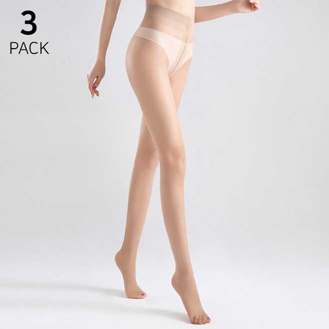 패션파트너 (3P / 4color) T자형 올 누드 토우 노라인 시스루 입체 발모양 0D 투명 팬티스타킹