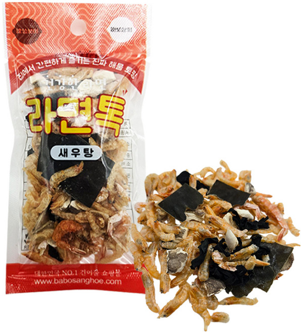 바보상회 라면 톡 해물 건더기 만능 토핑 새우 탕, 1개, 8g