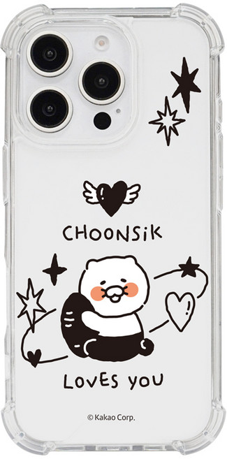 카카오프렌즈 춘식이 두들두들 투명방탄 강화케이스 아이폰