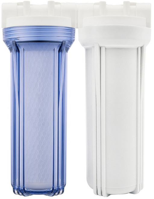 지하수필터 농막 농가주택 필터하우징 중공사융합필터 2단세트, 지하수필터 농막 농가주택 필터하우징 2단 중공사융합필터, 1개