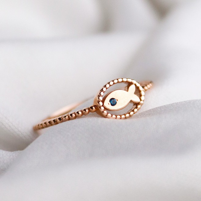 뷰띵 14K 18K 엘루나 피쉬 물고기반지