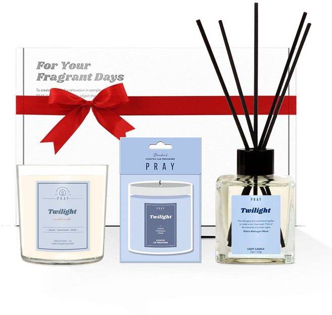 프레이 소이캔들 디퓨저 선물세트 A 차량용방향제, 07 트와일라잇, 198g, 1개