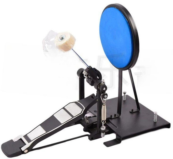 킥드럼 연습용 패드발판 킥 해머 연습 초보, 그레이 바닥드럼 연습기-발판 포함, 1개