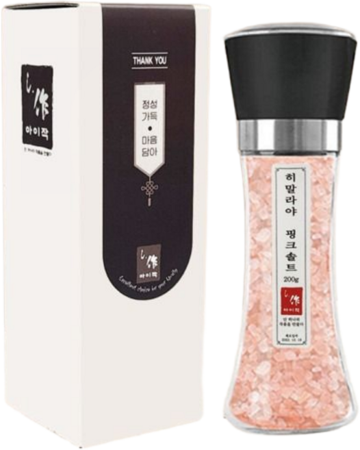 아이작 히말라야 핑크솔트 그라인더 소금 답례품, 1개, 230g