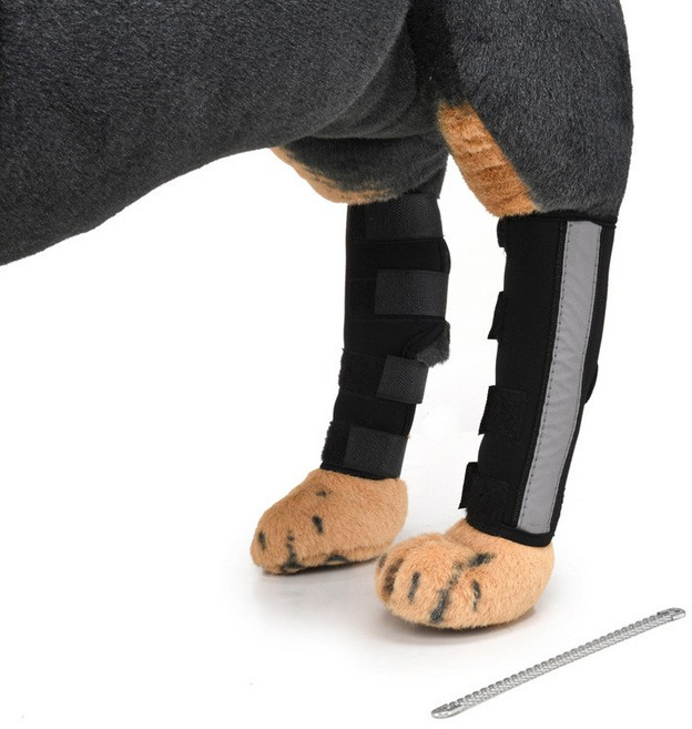 강아지 슬개골 반사라인 보호대 다리 관절 부목 지지대, 1세트