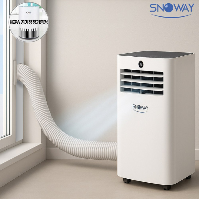 스노웨이 이동식 에어컨 가정용 캠핑용 소형 작은방 원룸 미니에어컨 소형에어컨 실외기 없는, AT-800A 7300BTU