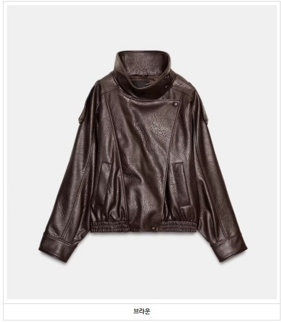 ZARA 자라 페이크 레더 오버핏 자켓 4391 872 4391872 800