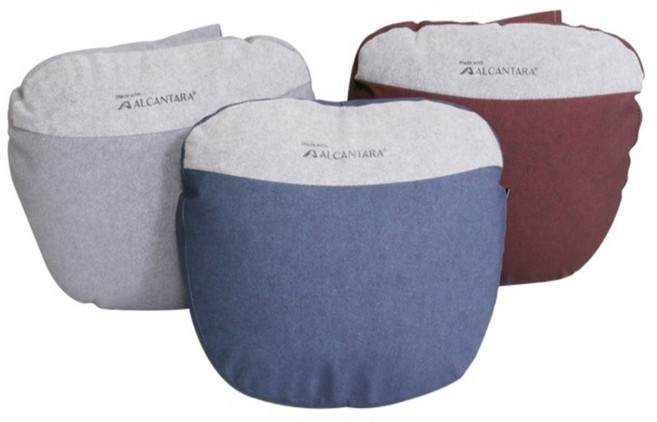 한국코리스 알칸타라 메모리폼 목 쿠션 시즌2 헤드쿠션 코티드알카타라원단 우레탄코팅처리, 프레티넘실버, 1개