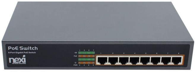 POE 8포트 스위치허브 150W RJ45 데이터전송 전원공급 gaj*41285nj, 본상품선택, 1개