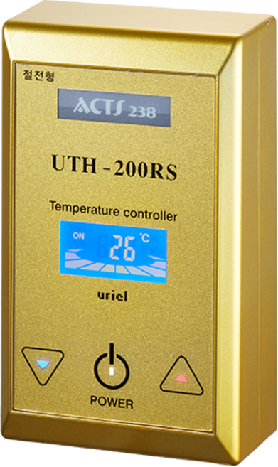 우리엘전자 UTH-200RS 통신용 온도조절기 골드 실버 화이트 색상 전기난방 조절기, 조절기만
