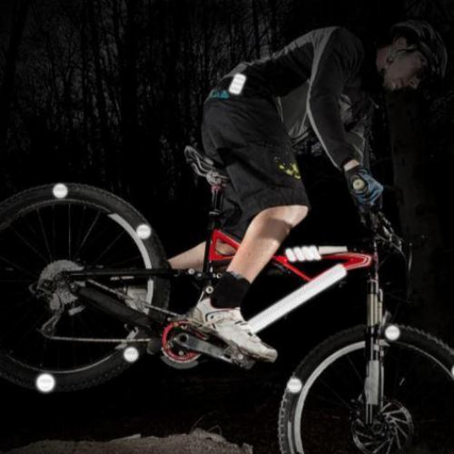 자전거 반사 스티커 테이프 디스크 브레이크 프레임 야광, 화이트, 1개