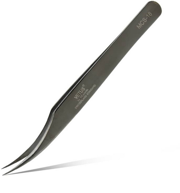 1pcs Vetus MCS 시리즈 텅스텐 색상 프리미엄 뷰티 메이크업 속눈썹 확장 팬용 속눈썹 족집게 3D 볼륨 시계, 02 MCS 18 Dolphin, 1개