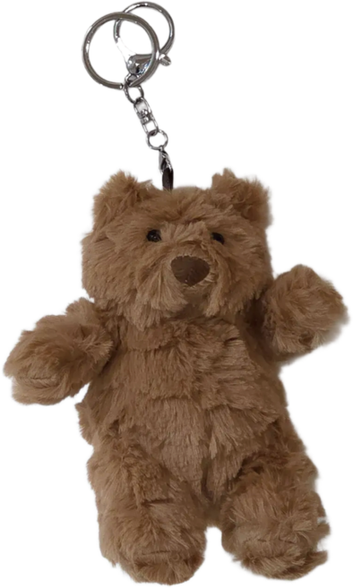 헤일리썸 어글리 베어 키링 열쇠고리, 브라운, 1개