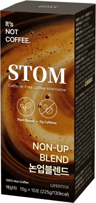 STOM 논업블렌드 대체커피 원두없는 무카페인 오르조, 1개, 15개입, 15g - 쿠팡