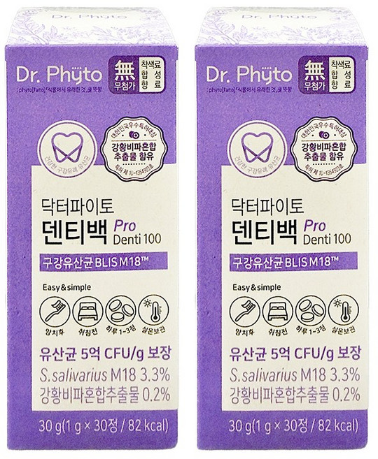 닥터파이토 덴티백, 30정, 2박스