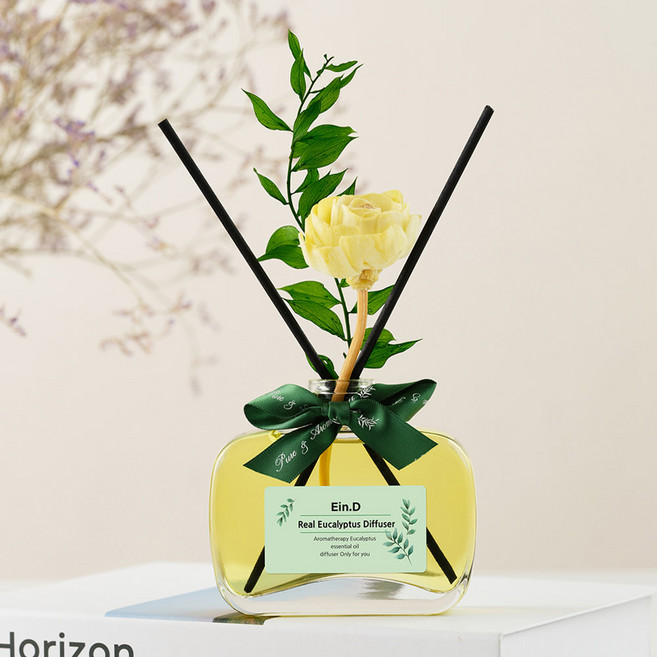 에인디 실내 공기정화 호흡기에 도움을 주는 리얼 유칼립투스 천연 디퓨저, 리얼유칼립투스디퓨저+섬유스틱5개, 100ml, 1개