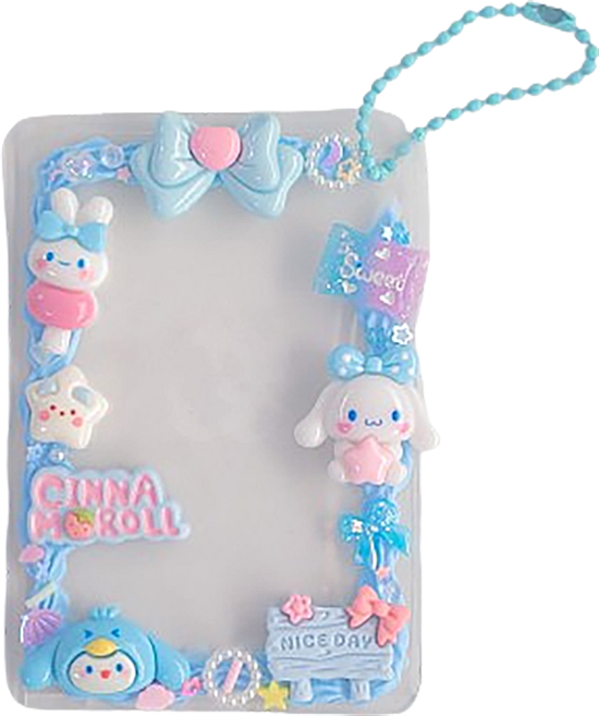 소다 시나모롤 포토카드 키링 탑로더 데코텐 꾸미기 만들기 세트 DIY 만들기 취미, 1세트