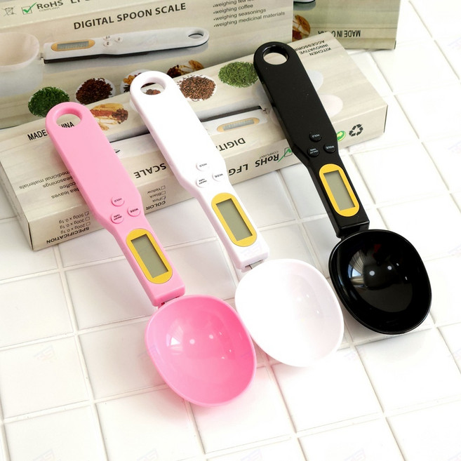 정밀 측정 계량 저울 스푼 무게 측정 이유식 베이킹 사료 액체 가루 미니 전자 숟가락 요리용 조리용, 블랙, 1개