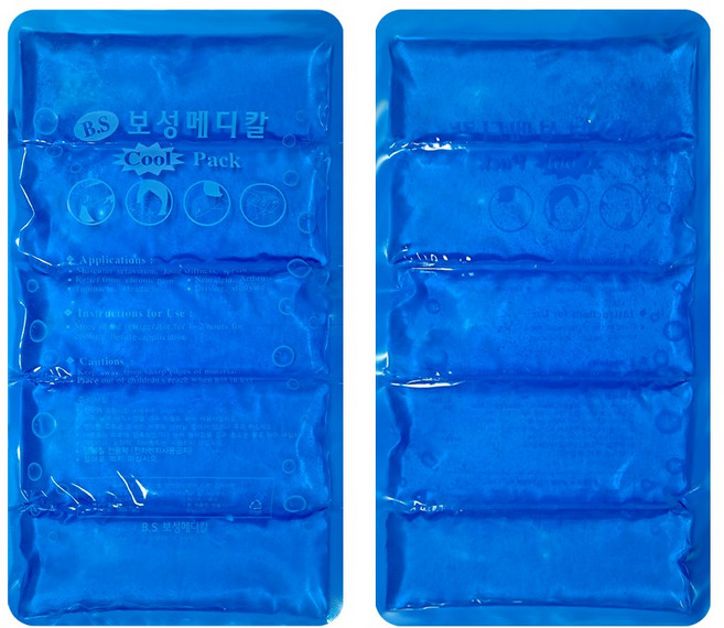 보성 냉찜질팩 5단형 겔타입 아이스팩 냉팩 쿨팩, 2개