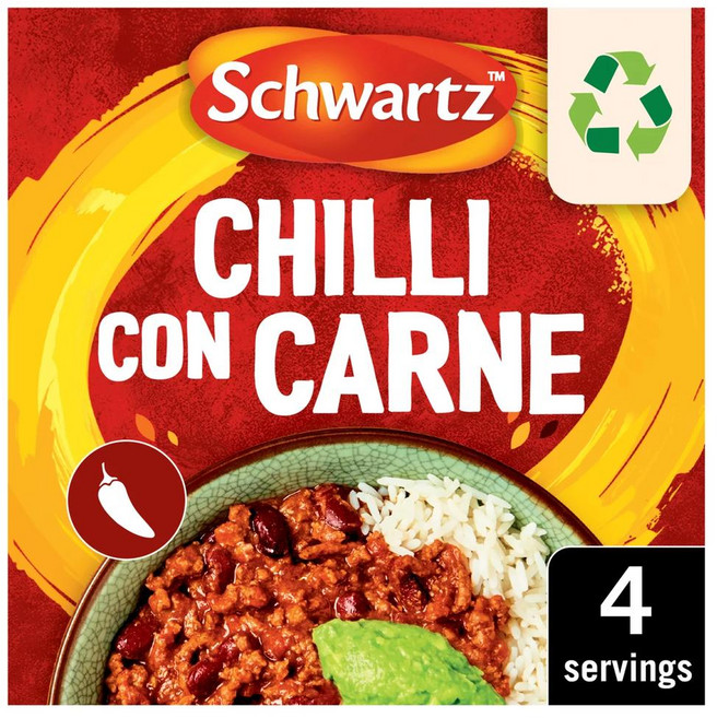영국 슈왈츠 Schwartz Chilli con Carne Recipe Mix 칠리 콘 카르네 믹스, 20개, 41g