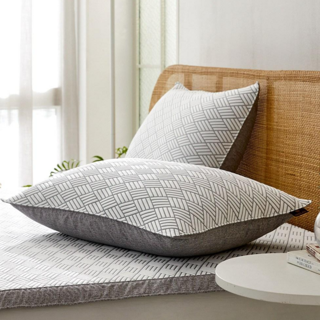 국내생산 냉감 베개커버 2장세트 휴비스 듀라론 삼중직 40x60/50x70