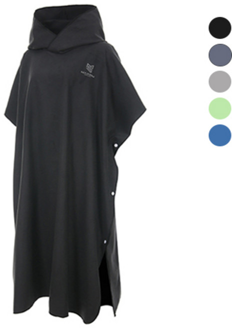 막심 스포츠 대형 비치타올 극세사 후드 판초타월, 블랙, 1개