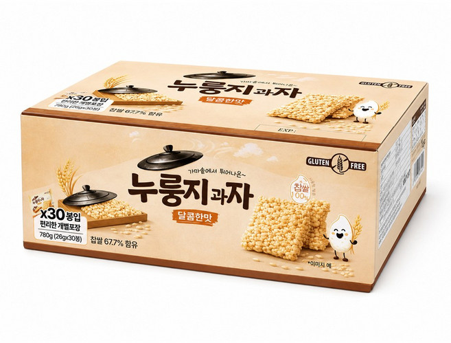 가마솥에서 튀어나온 누룽지과자 30봉지입 달콤한맛, 1개, 780g
