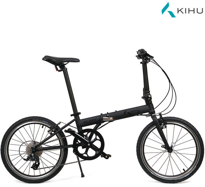 키후 블라스트 미니벨로 자전거 크로몰리 20인치 9단 10.9Kg, 모노 블랙, 1개