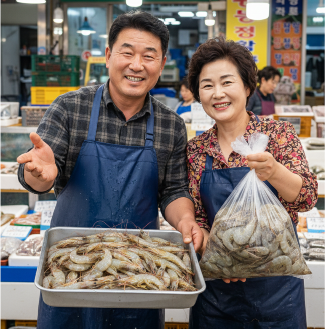 [자연해담] 당일어획 제철 국산 여수 중하새우 급냉 자연산 생새우 김장용 구이용, 1박스, 5kg