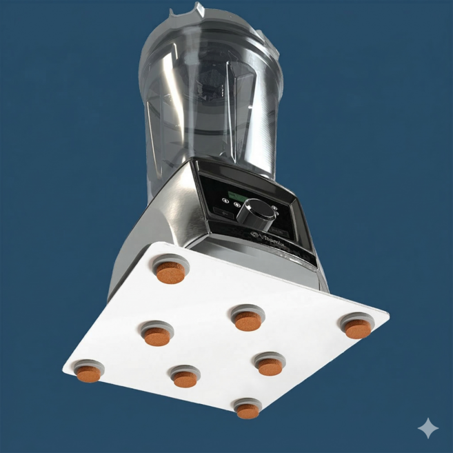 믹서기받침 층간소음방지 블렌더 진동방지 방진매트 아트바네 블렌더보드 닌자 필립스 방음 초고속 진공, BB-250 화이트, 1개