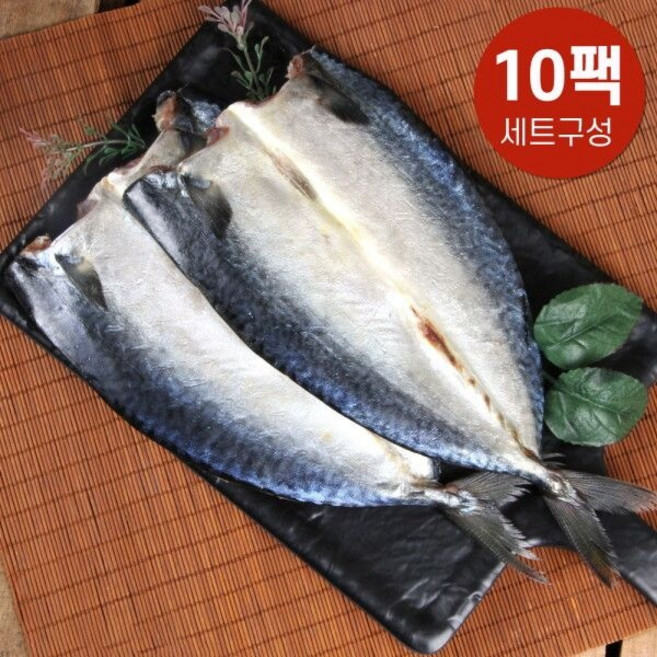 더조은푸드 안동맛자반 안동 간고등어 한마리 180g x 10팩, 1