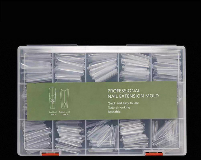 엔리안 더블 샌드위치 네일팁 네일연장 폼팁 3종, 02 코핀 240pcs, 1개, 코핀 240pcs