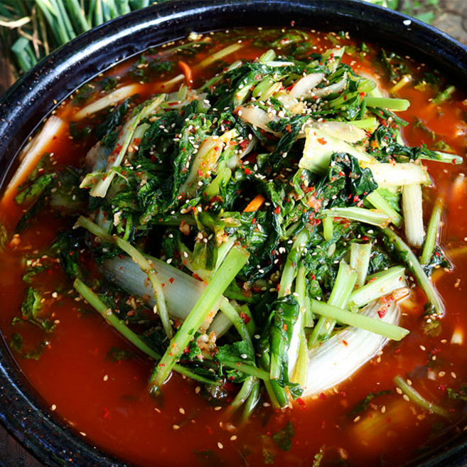 캠핑야그 국내산 전라도식 열무 얼갈이 김치 열무 물김치 백김치 백열무 물김치 홍열무김치, 1개, 2kg