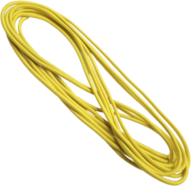 마루오피스 고탄성 둥근 칼라 고무줄 3M 천연고무줄, 노랑, 1개