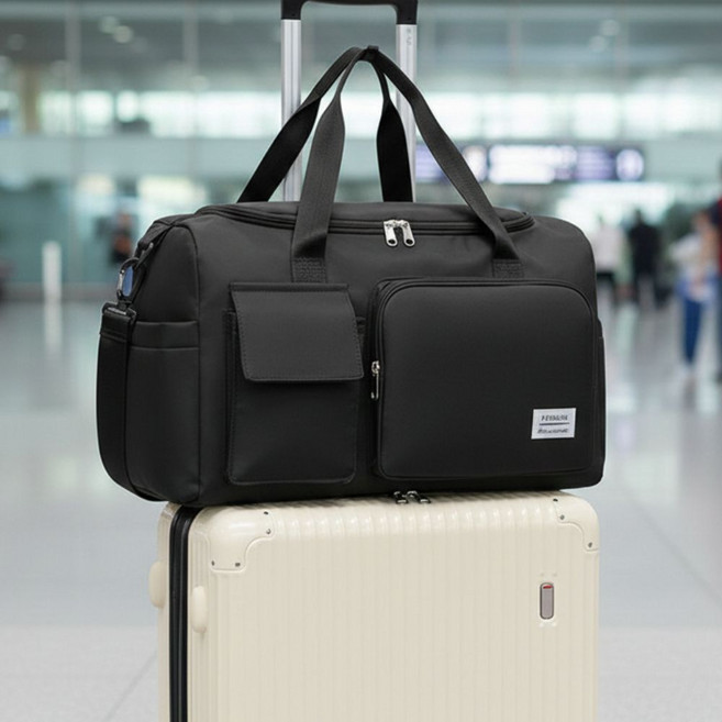 클닌 패션 남녀공용 캐리어 보조가방 여행용 보스턴백 방수 대용량
