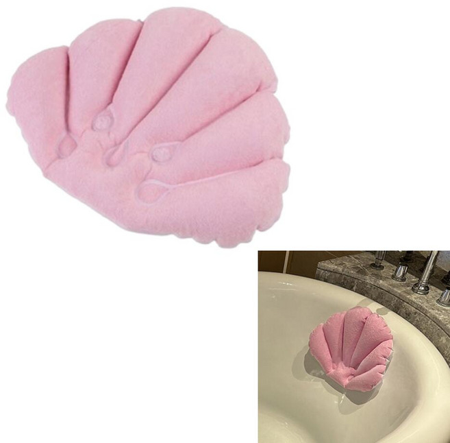 [도매상가] 욕조 목 등 받침 목욕 베개 반신욕 전용 목받침 욕조목 머리 반신욕품 머리베게 쿠션 욕실 악세사리, 1개, 블루