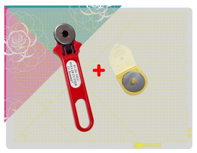 A2 커팅매트(반투명) + 28mm 로터리커터 + 교체칼날
