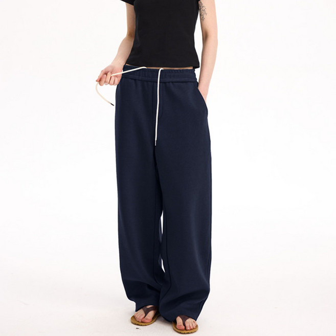 아닐라 남여공용 밴딩 스트레이트핏 팬츠 핀턱 트레이닝 바지 츄리닝 빅사이즈 여성바지 남성바지