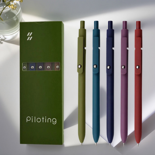 윈터커넥트 부드러운 실리콘 간호사펜 드라이 블랙 잉크 펜 사무용 학생용 젤 펜 세트 0.5mm, 1세트, 타입 C