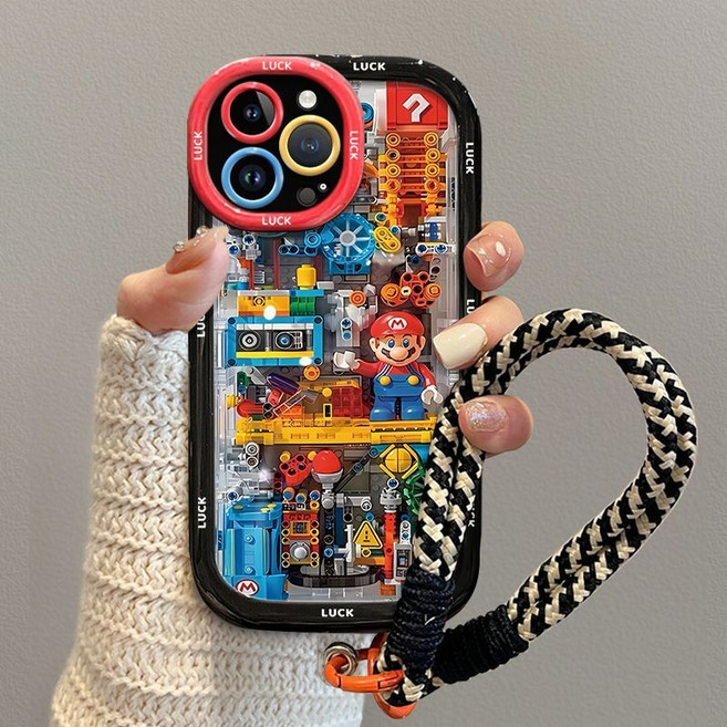 평면 아이폰17 16 15 14 13 12 11 XR 내구성 강한 충격 방지 휴대폰 케이스