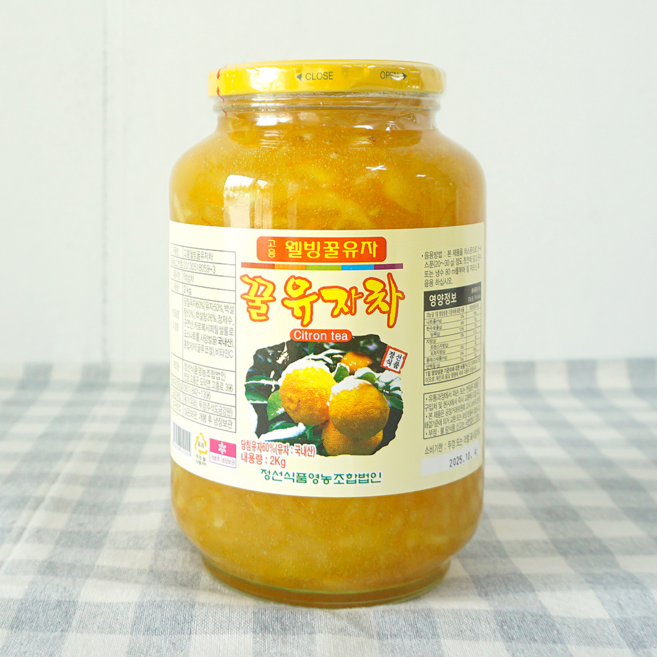 고흥 웰빙 꿀유자차 유자청 2kg, 1개, 1개입