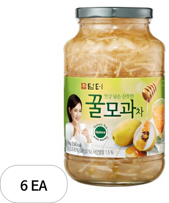 담터 꿀생강차A 1kg + 꿀모과차, 6세트, 6개, 1개입