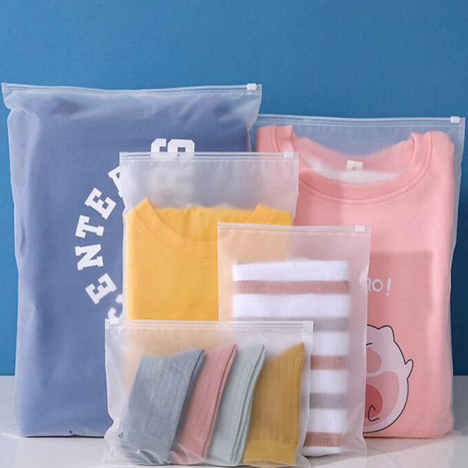 R312 슬라이드 대형 지퍼백 반투명 수납정리 이사정리 여행용, 10개입, 1세트