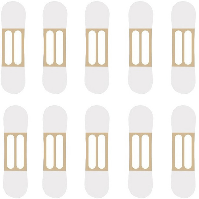 새로운 10pcs 투명 목 리프팅 패치 방수 탄력 보이지 않는 페이딩 주름 접착 스티커 테이프, 01 Beige