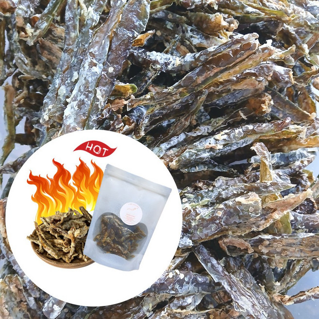 국내산 쪄서 말린 전통 수제 찹쌀 청양고추 부각 튀각 술안주 밑반찬 어른간식, 1개, 170g