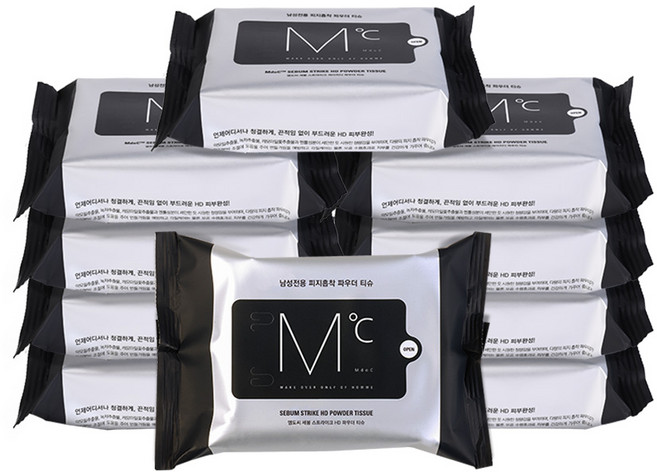 엠도씨 세붐 스트라이크 HD 파우더 티슈 20매입, 110g, 10개