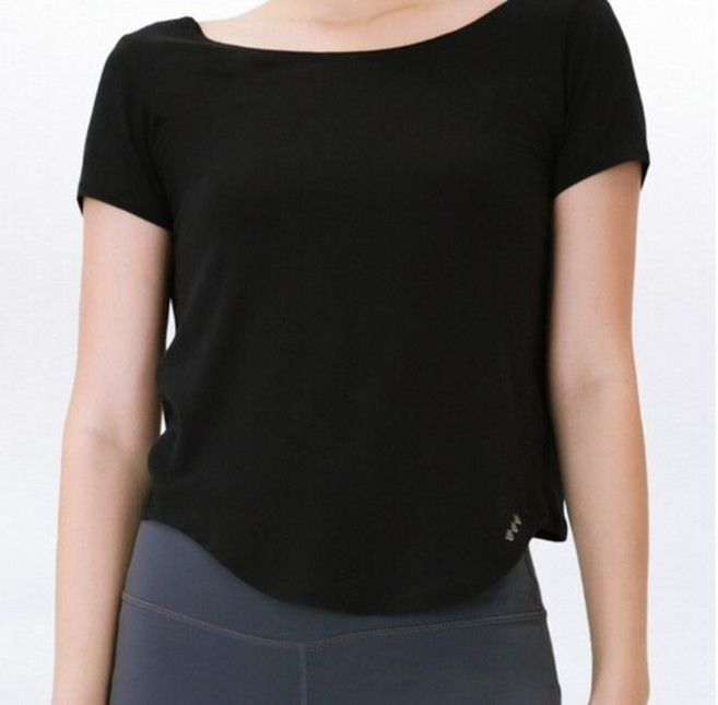 웨이브웨어 소프트터치 2way 뒷트임티 BT1 스포츠 요가 티셔츠