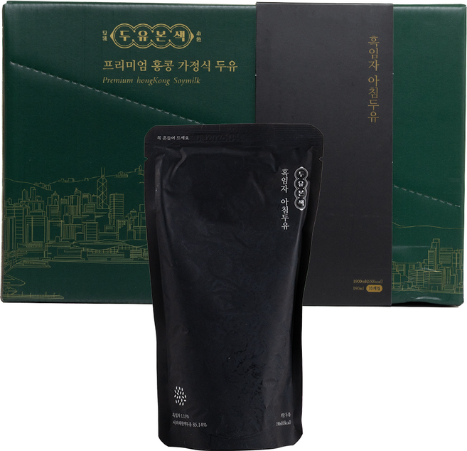 두유본색 식사대용 국산콩 무가당 흑임자 두유, 10개, 190ml